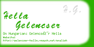 hella gelencser business card